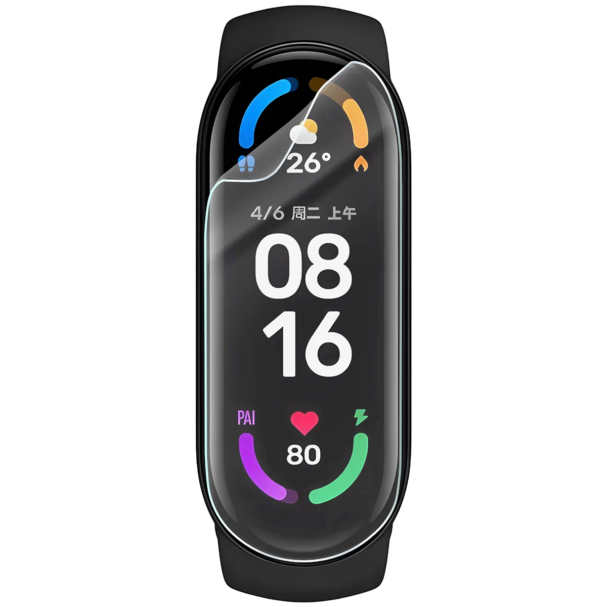 Folia hydrożelowa Bizon Watch Film HydroFlex do Xiaomi Mi Band 6 na zegarku