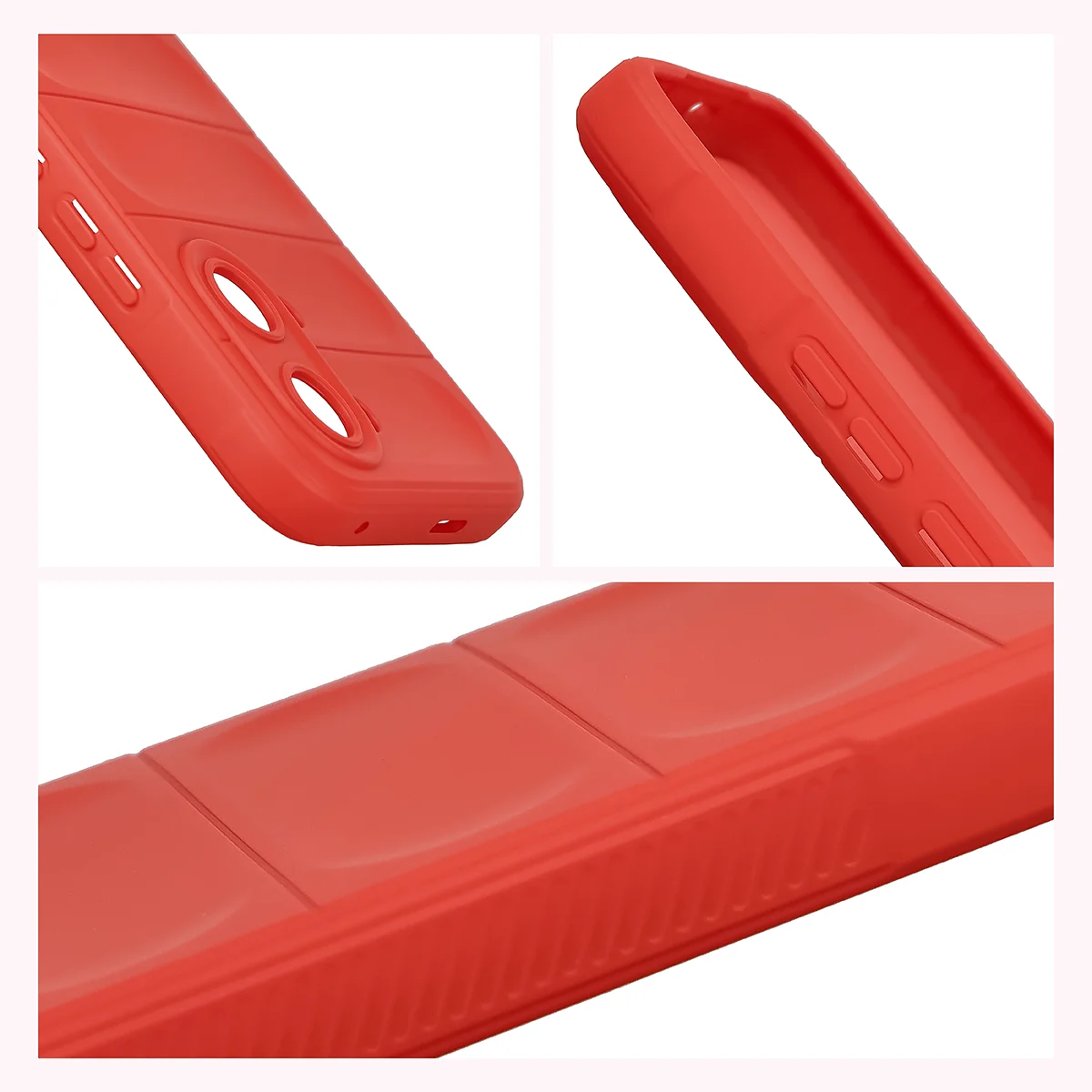Teksturowane boki i podwyższone krawędzie ekranu i aparatu w etui Bizon Case Tur do Xiaomi POCO X8 Pro Max