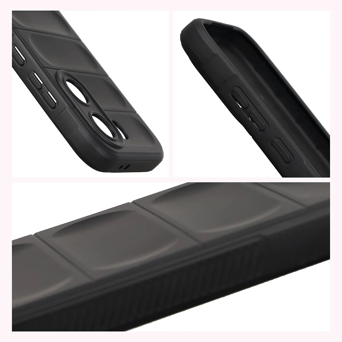 Teksturowane boki i podwyższone krawędzie ekranu i aparatu w etui Bizon Case Tur do Xiaomi POCO X8 Pro