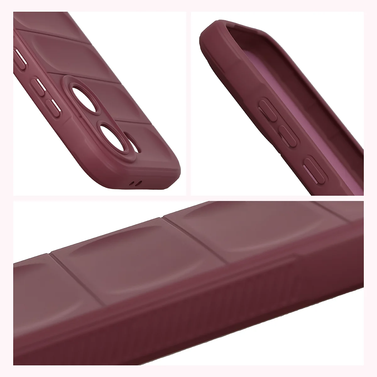 Teksturowane boki i podwyższone krawędzie ekranu i aparatu w etui Bizon Case Tur do Xiaomi POCO X8 Pro