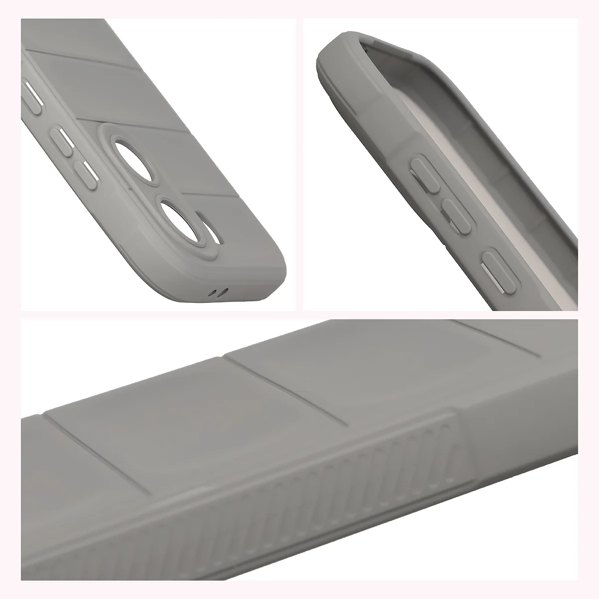 Teksturowane boki i podwyższone krawędzie ekranu i aparatu w etui Bizon Case Tur do Xiaomi POCO X8 Pro