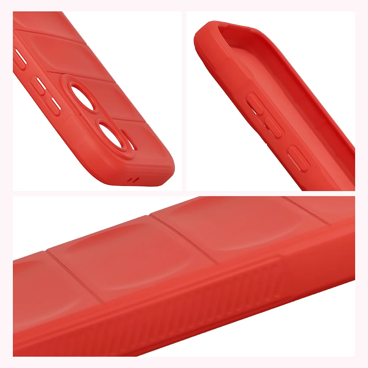 Teksturowane boki i podwyższone krawędzie ekranu i aparatu w etui Bizon Case Tur do Xiaomi POCO X8 Pro