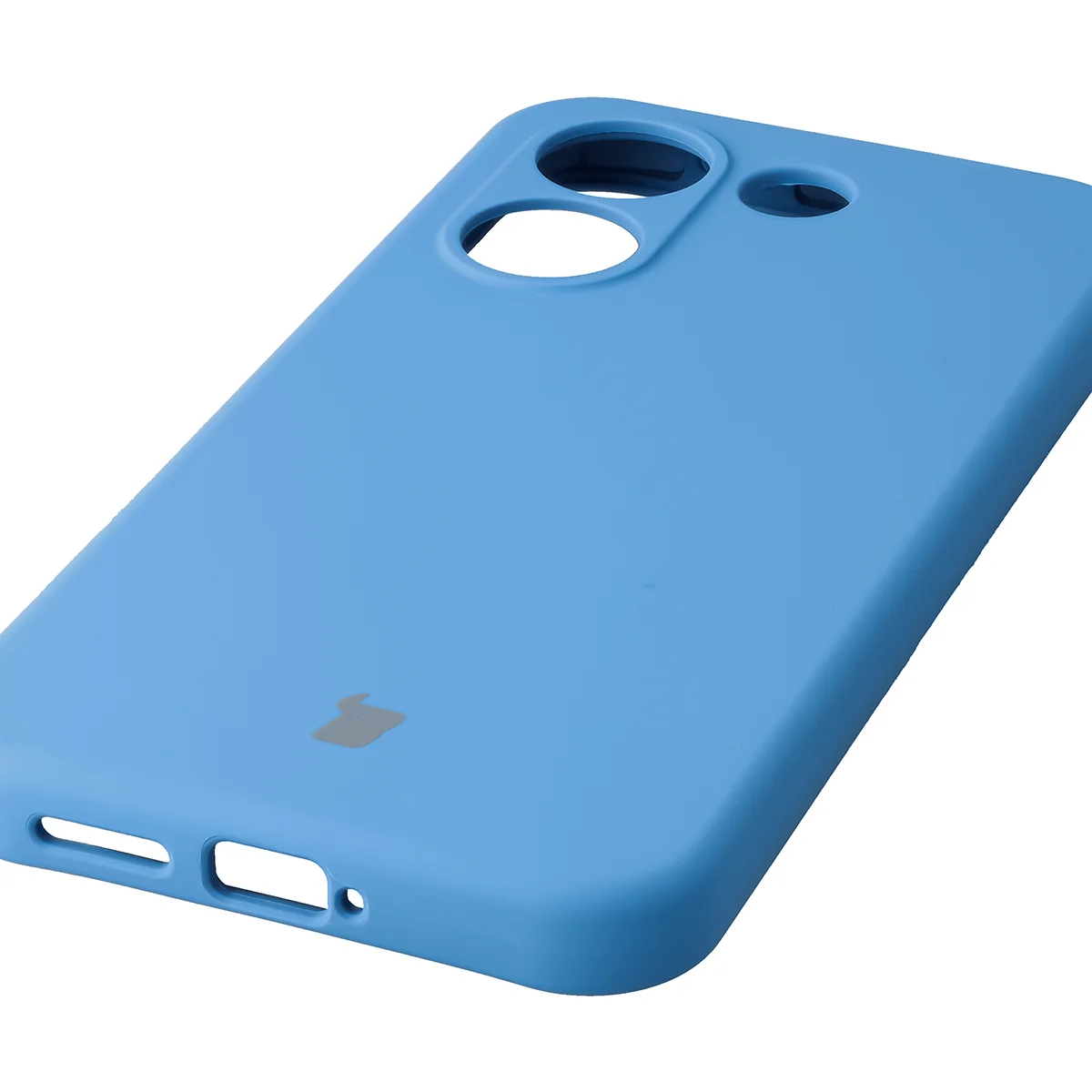 Zbliżenie na precyzyjne wycięcia i możliwość ładowania indukcyjnego w etui Bizon Soft Case do Xiaomi POCO X8 Pro