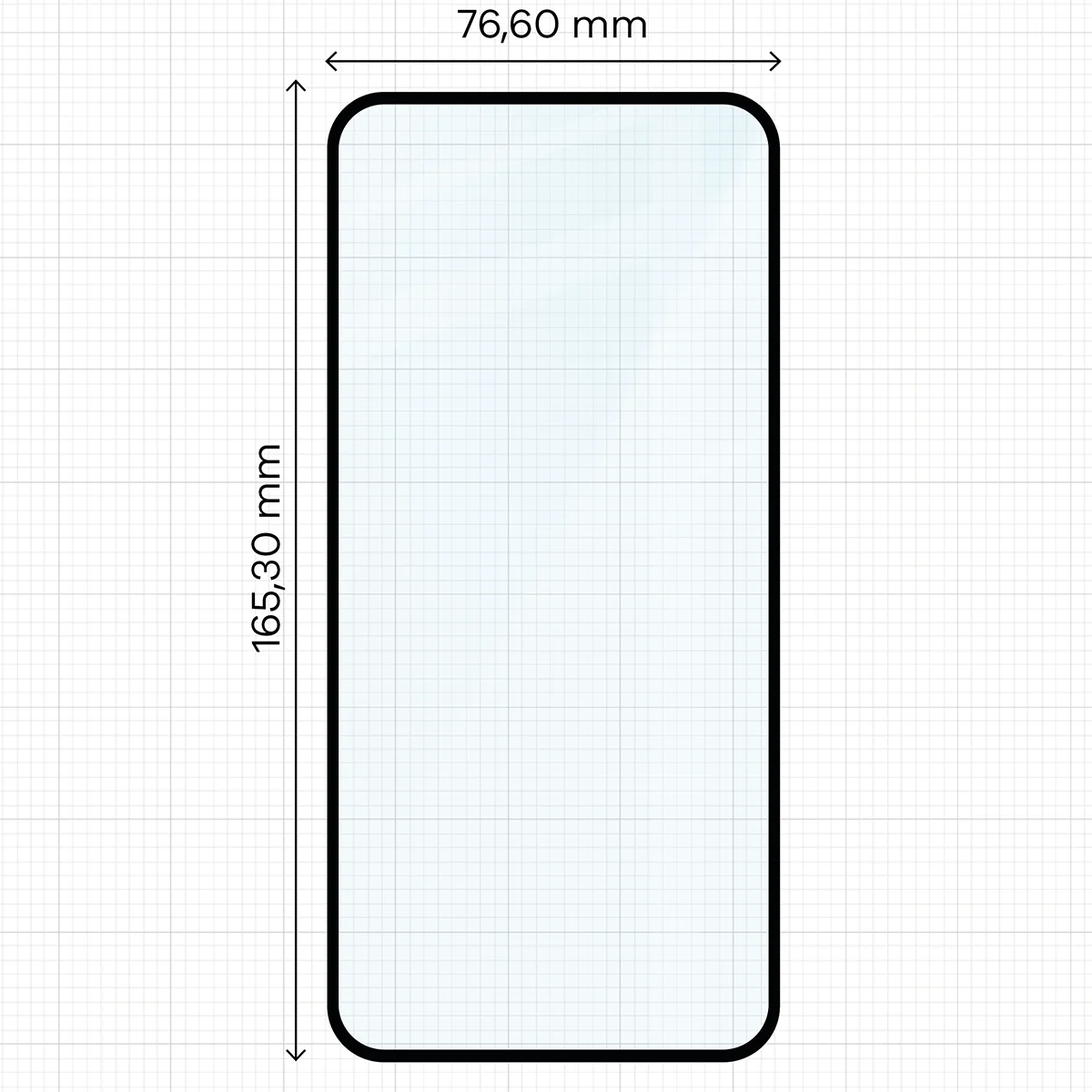 Wymiary szkła na miarce dla Xiaomi Redmi 15 4G / 5G