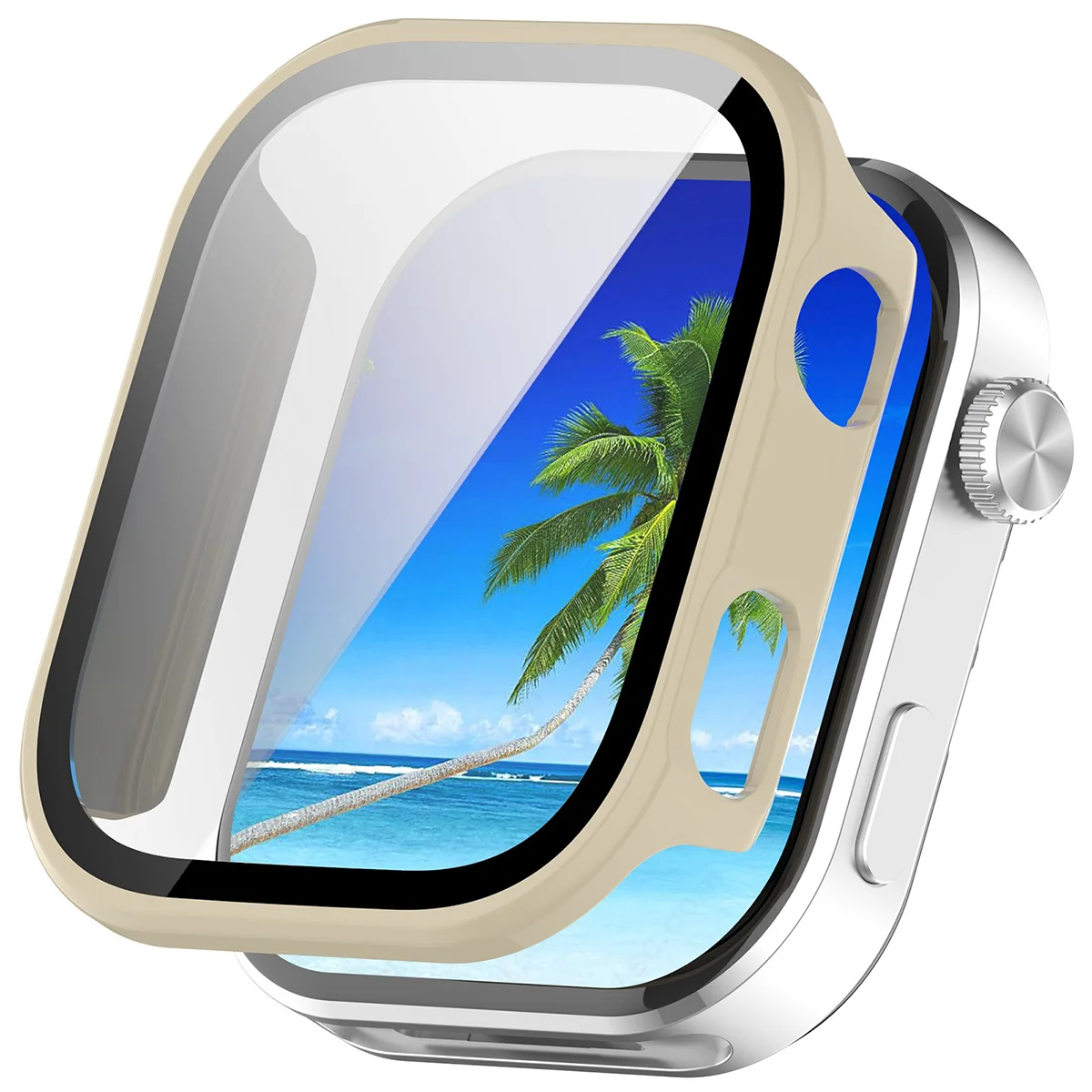 Wizualizacja nakładania etui Bizon Case Watch Adamo do Xiaomi Redmi Watch 6