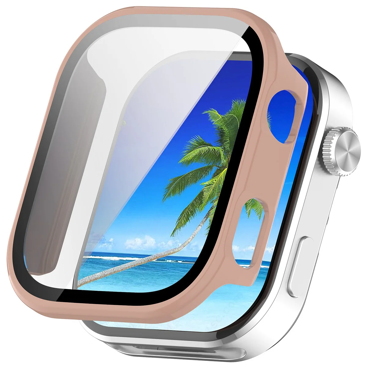 Wizualizacja nakładania etui Bizon Case Watch Adamo do Xiaomi Redmi Watch 6