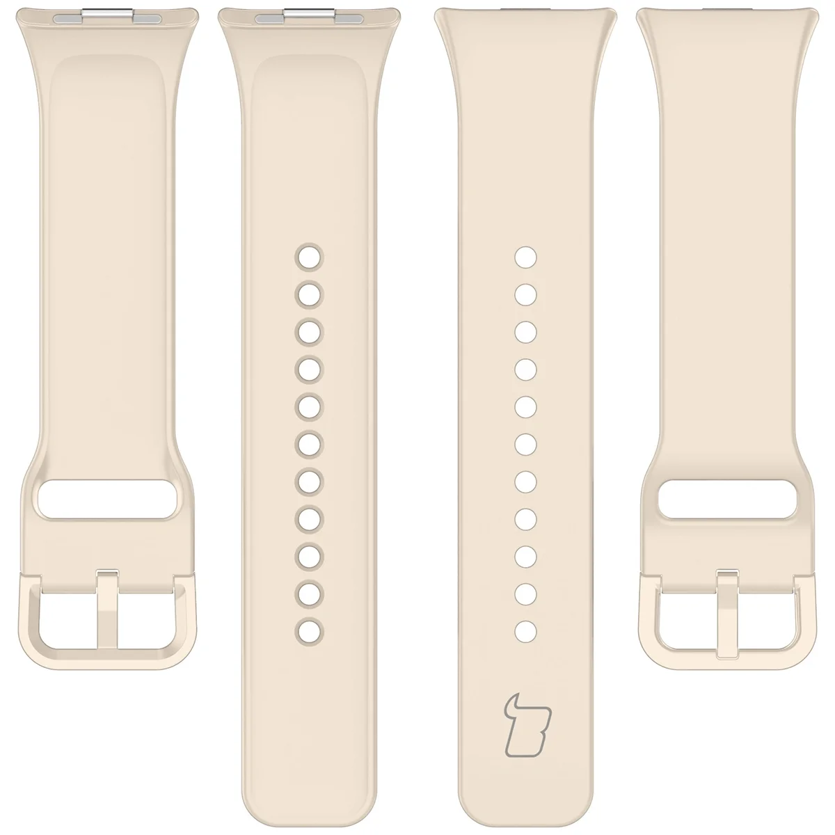 Silikonowy pasek Bizon Strap Watch Silicone ustawiony od strony zapięcia
