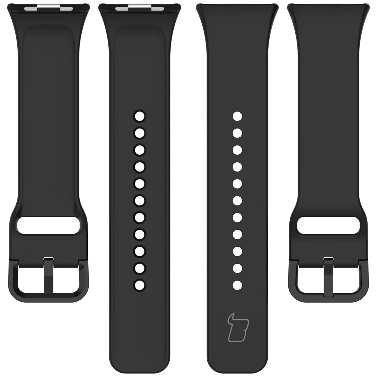 Silikonowy pasek Bizon Strap Watch Silicone ustawiony od strony zapięcia