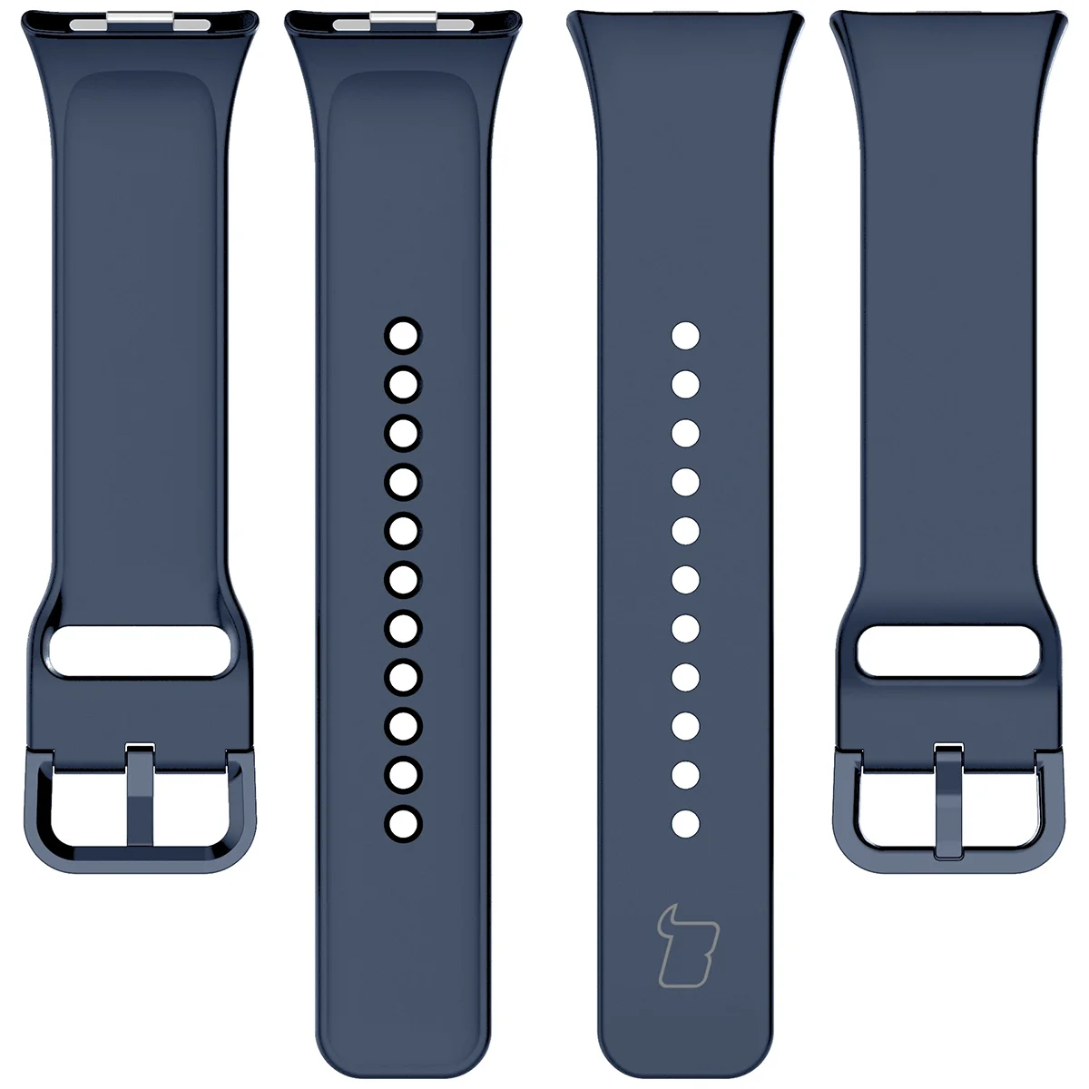Silikonowy pasek Bizon Strap Watch Silicone ustawiony od strony zapięcia
