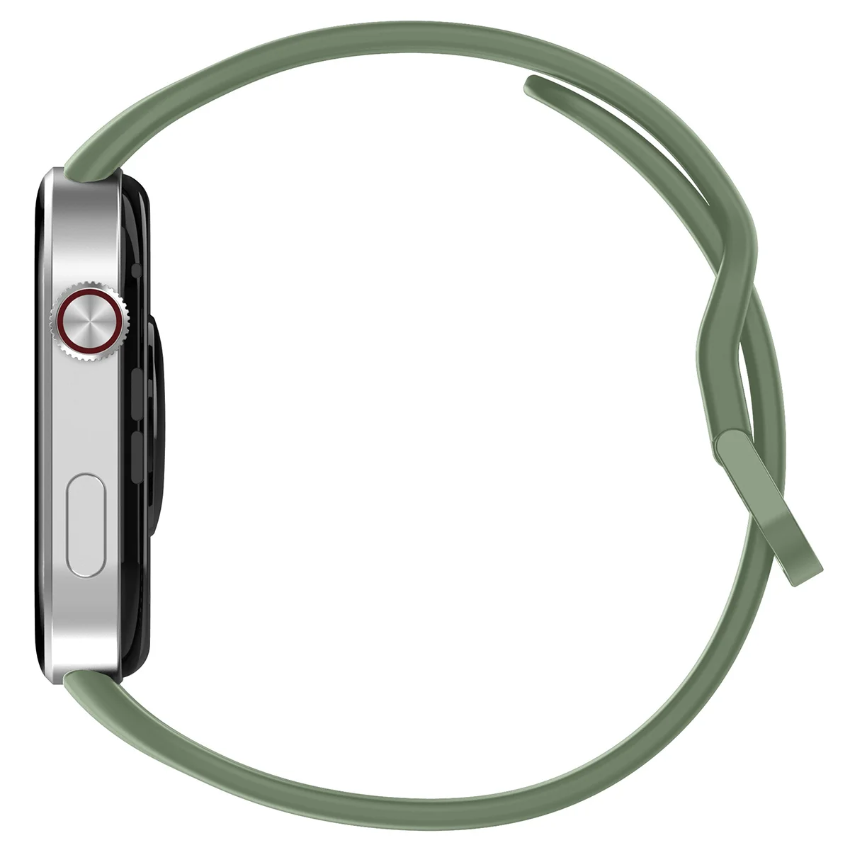 Silikonowy pasek Bizon Strap Watch Silicone ukazany od tyłu