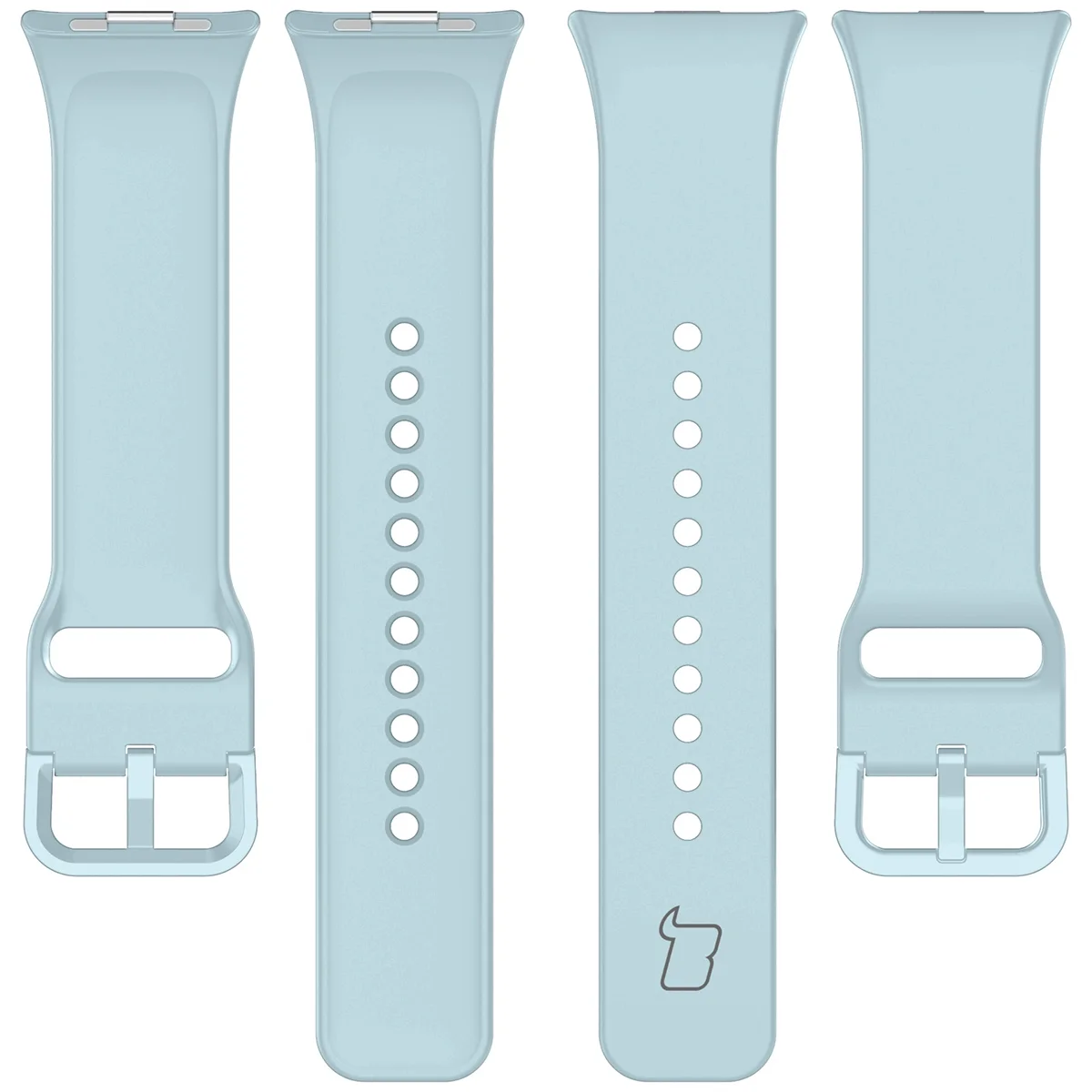 Silikonowy pasek Bizon Strap Watch Silicone ustawiony od strony zapięcia
