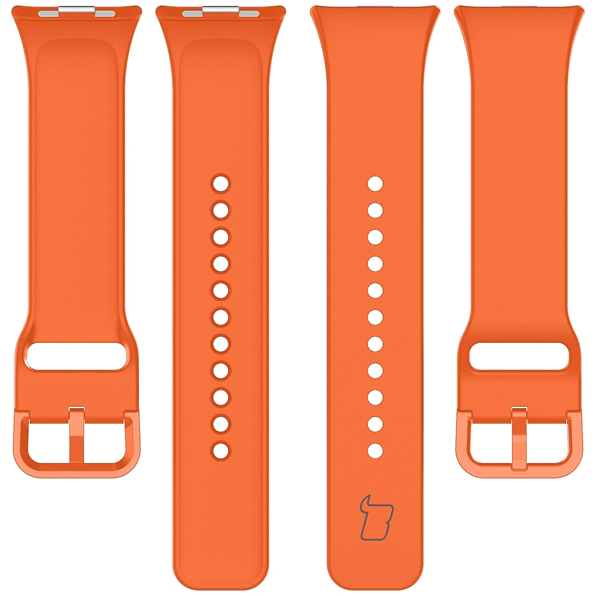 Silikonowy pasek Bizon Strap Watch Silicone ustawiony od strony zapięcia