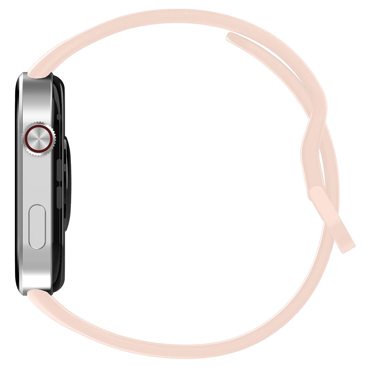 Silikonowy pasek Bizon Strap Watch Silicone ukazany od tyłu