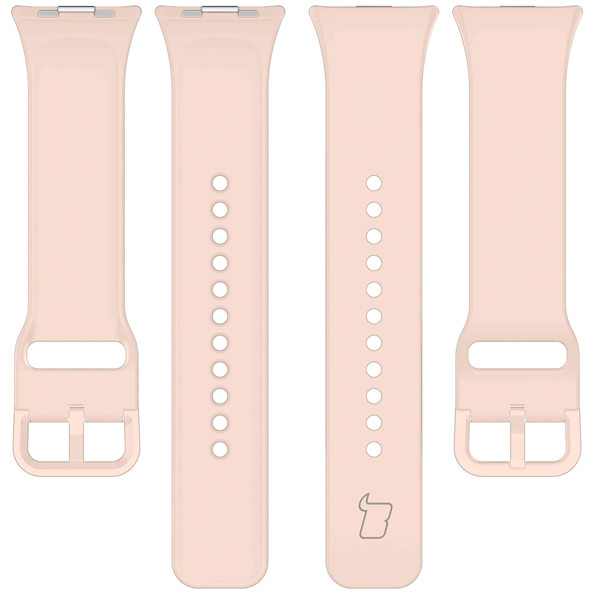 Silikonowy pasek Bizon Strap Watch Silicone ustawiony od strony zapięcia