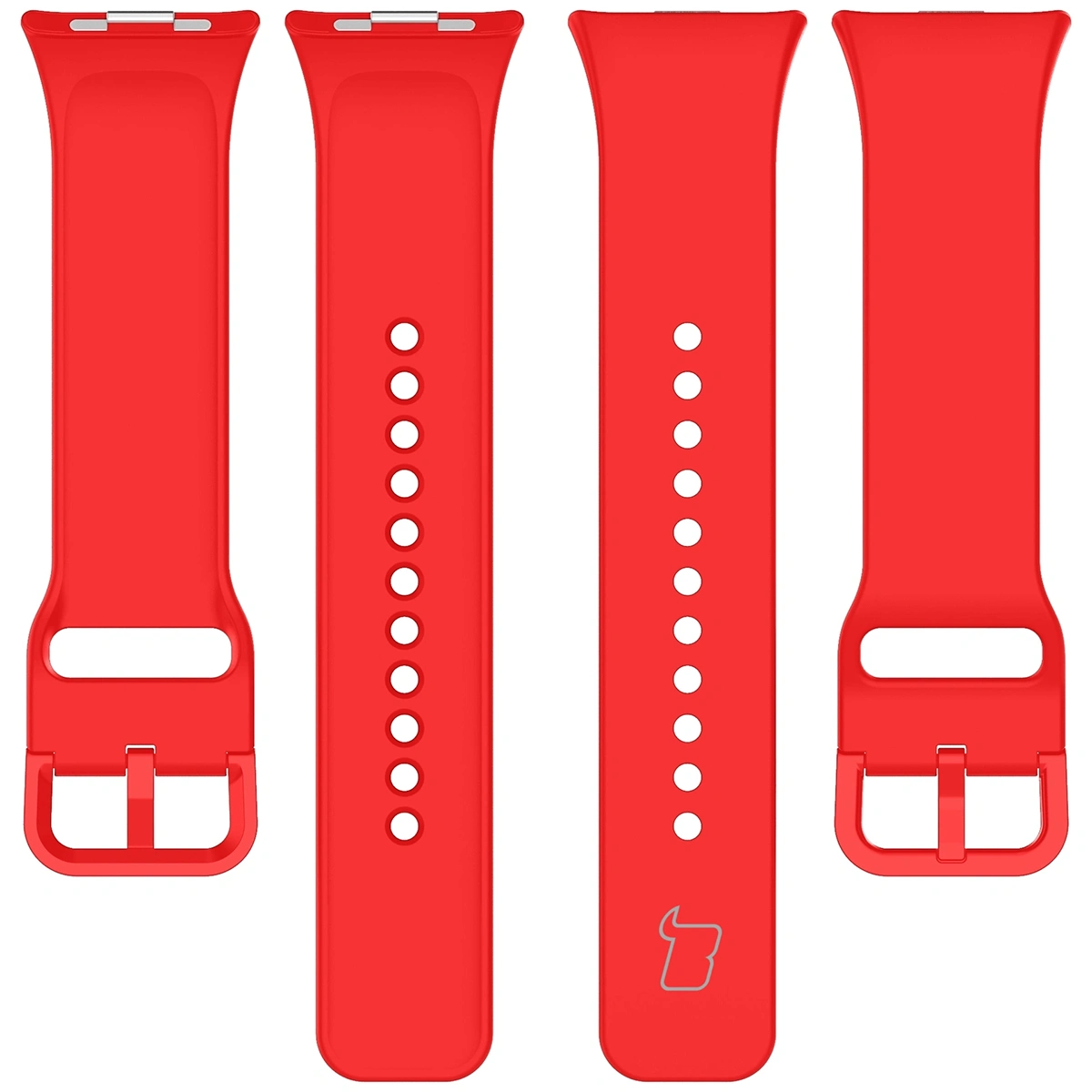 Silikonowy pasek Bizon Strap Watch Silicone ustawiony od strony zapięcia