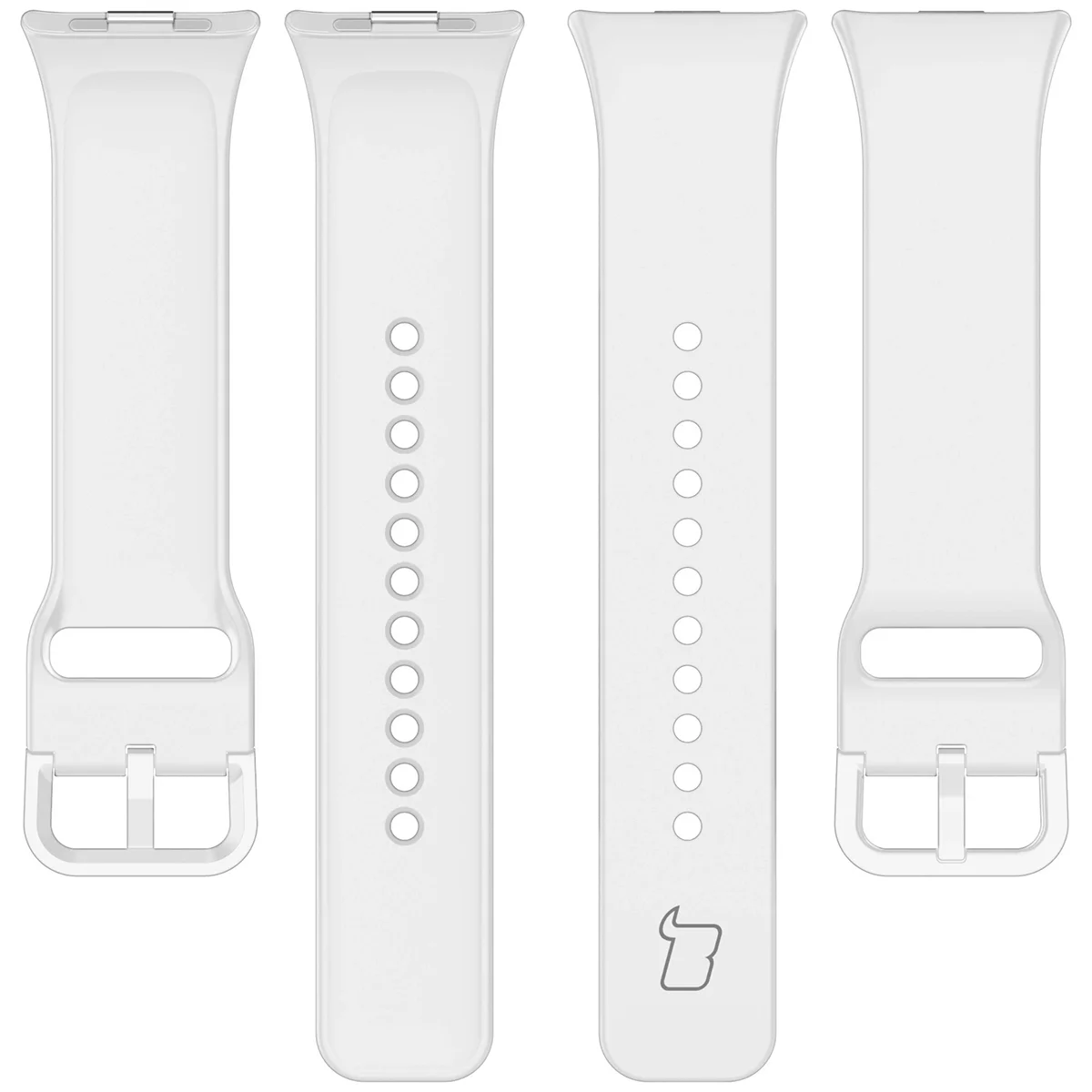 Silikonowy pasek Bizon Strap Watch Silicone ustawiony od strony zapięcia
