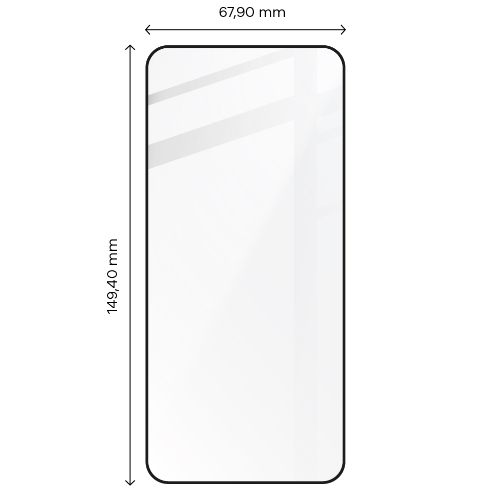 Gehärtetes Glas Bizon Glass Edge 2 für Xiaomi 13, Schwarz