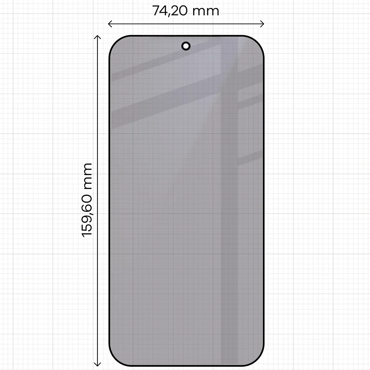 Wymiary szkła na miarce dla Xiaomi 17 Ultra