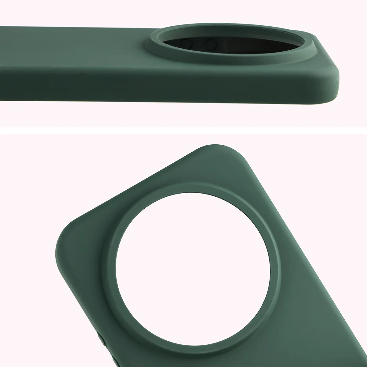Zbliżenie na wycięcie na obiektywy w etui Bizon Soft Case do Xiaomi 17 Ultra