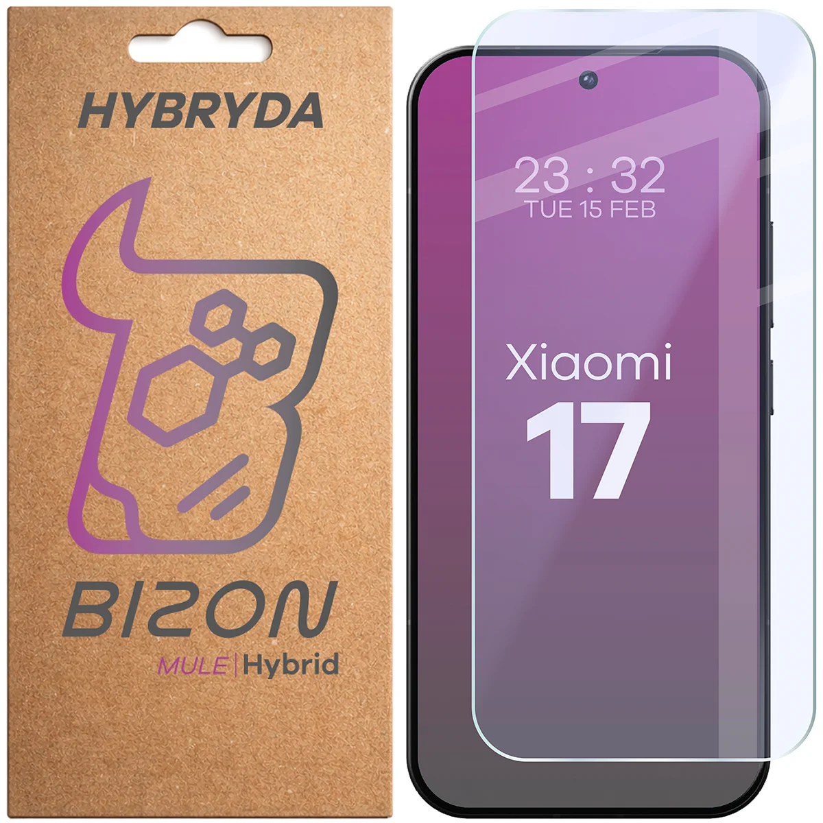 Szkło hybrydowe na ekran Bizon Hybrid Mule do Xiaomi 17