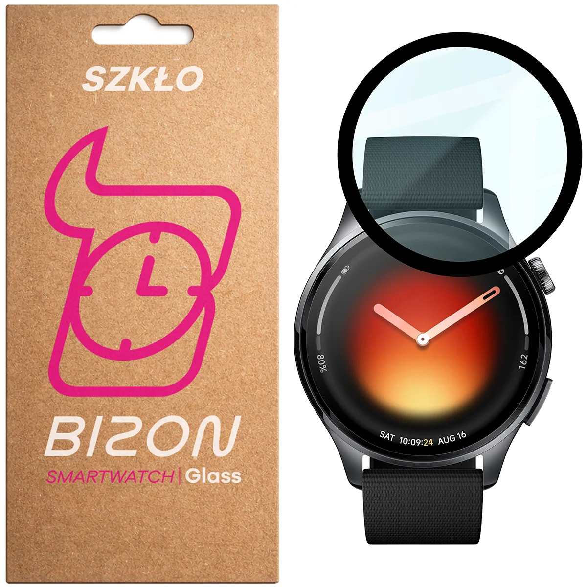 Szkło hybrydowe na smartwatch Bizon Glass Watch Edge dla Xiaomi Watch 5
