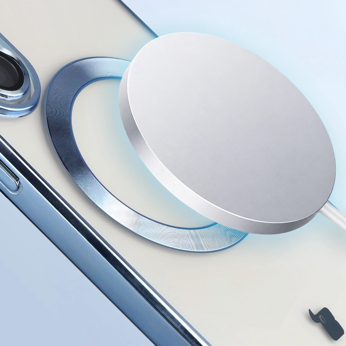 Zbliżenie na pierścień MagSafe w etui Bizon Case GuardO - uniwersalne