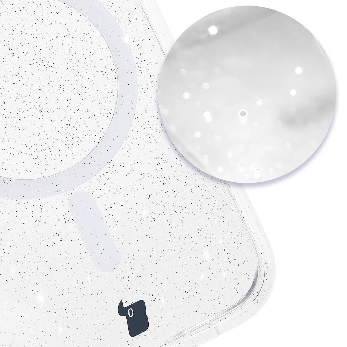 Powiększenie na drobinki brokatu w etui Bizon Case SparklO