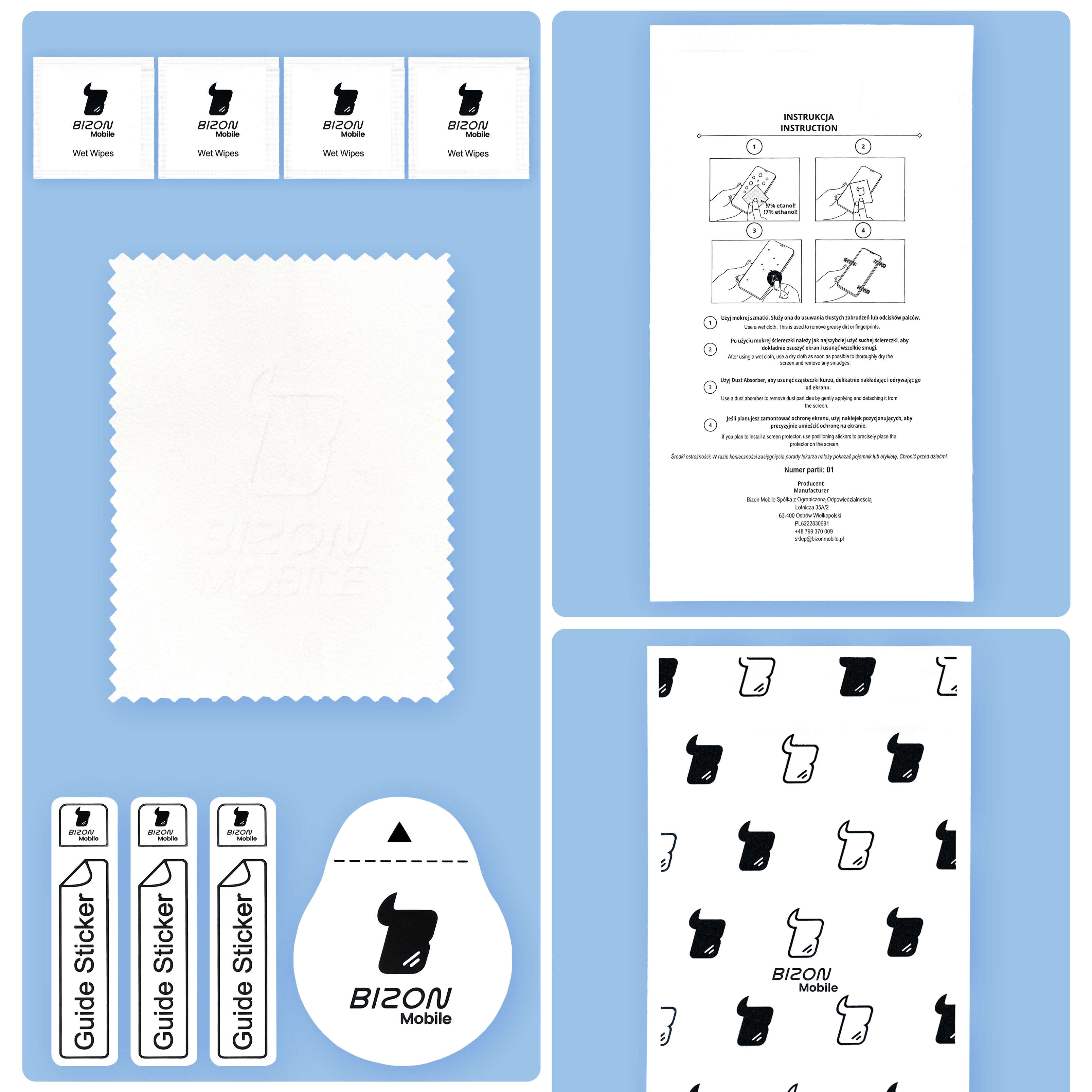 Zestaw aplikacyjny Bizon Glass Clear Pack do Motorola Moto G86 5G