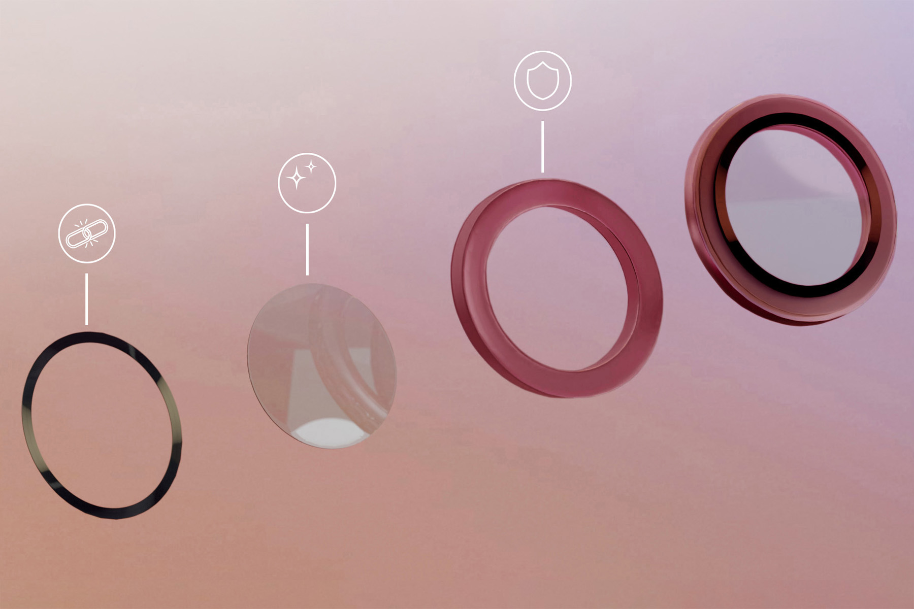Warstwy szkła hartowanego Bizon Snap Lens - uniwersalne
