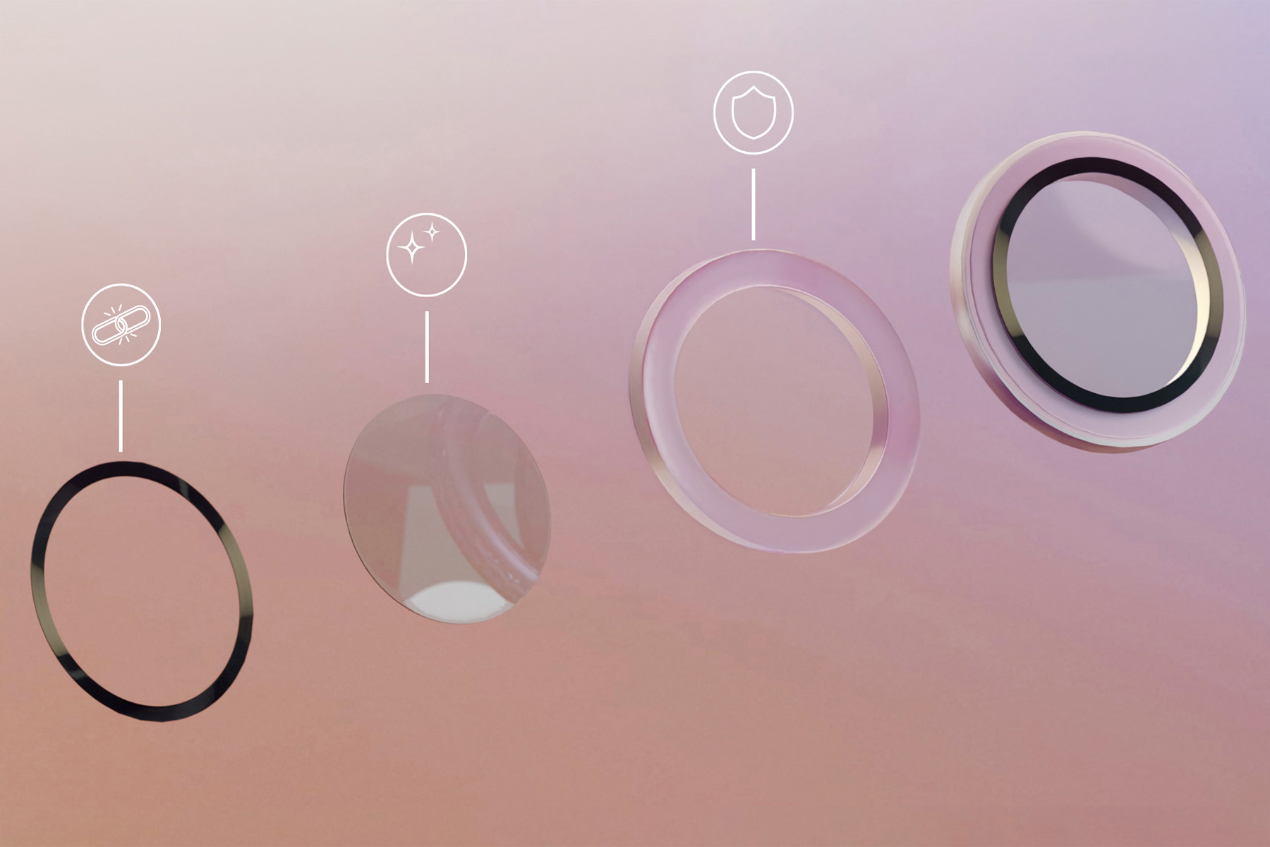 Warstwy szkła hartowanego Bizon Snap Lens - uniwersalne
