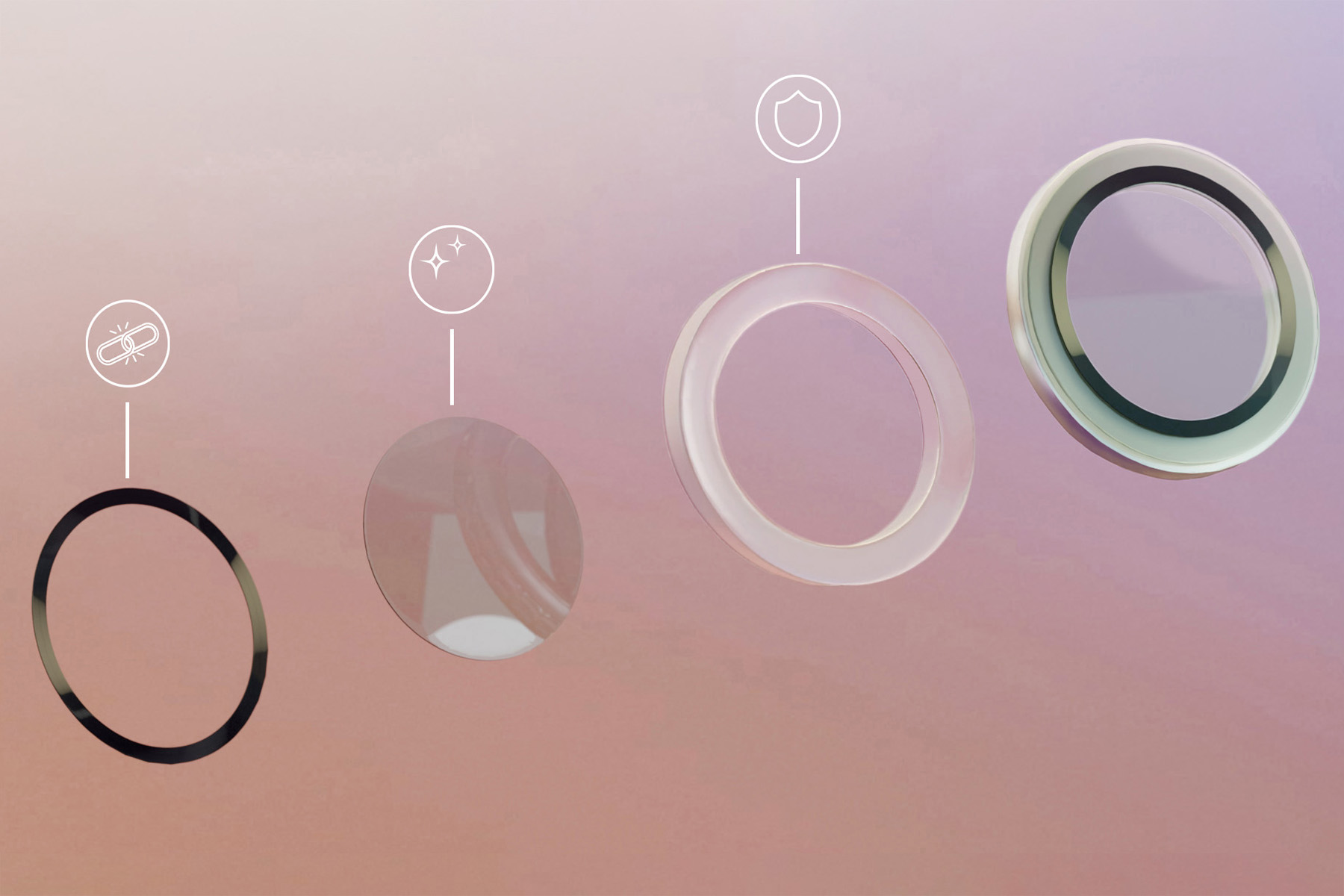 Warstwy szkła hartowanego Bizon Snap Lens - uniwersalne