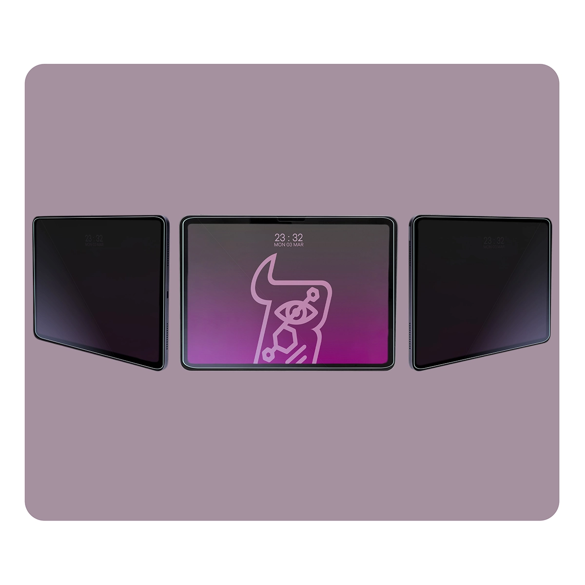 Działanie filtra prywatyzującego - ochrona ekranu od boku