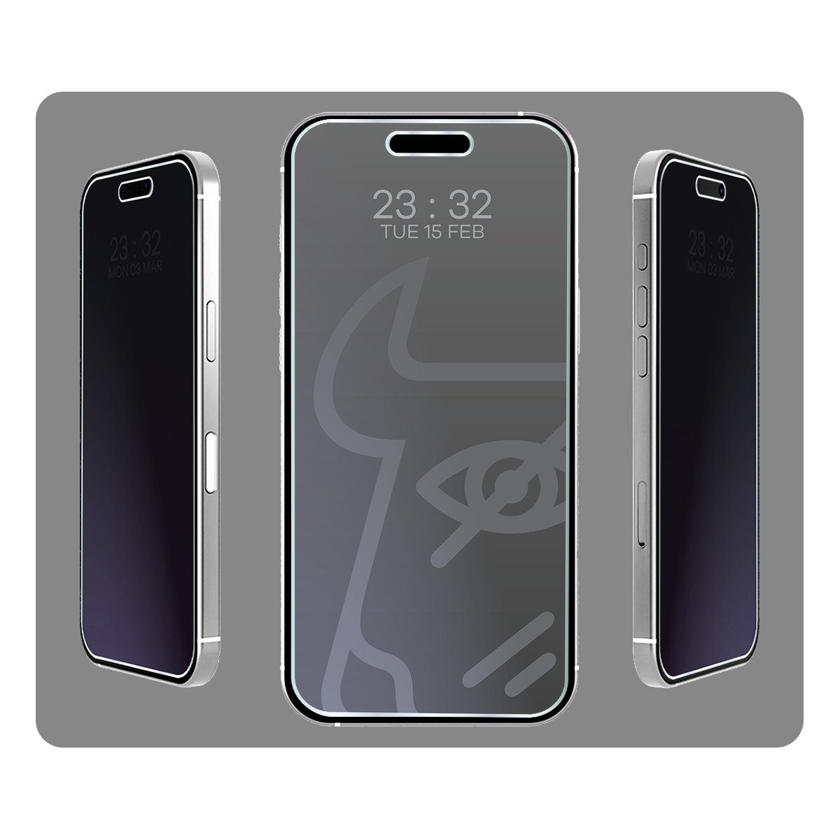 Działanie filtra prywatyzującego - ochrona ekranu od boku