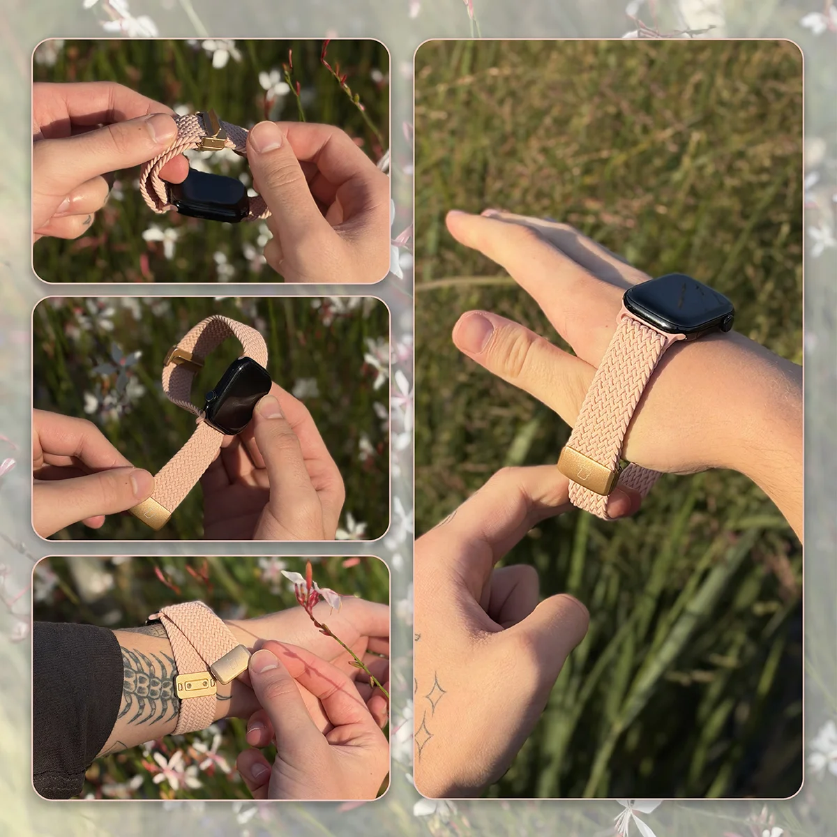Pasek Bizon Strap Watch Trenza z zapięciem magnetycznym na ręce