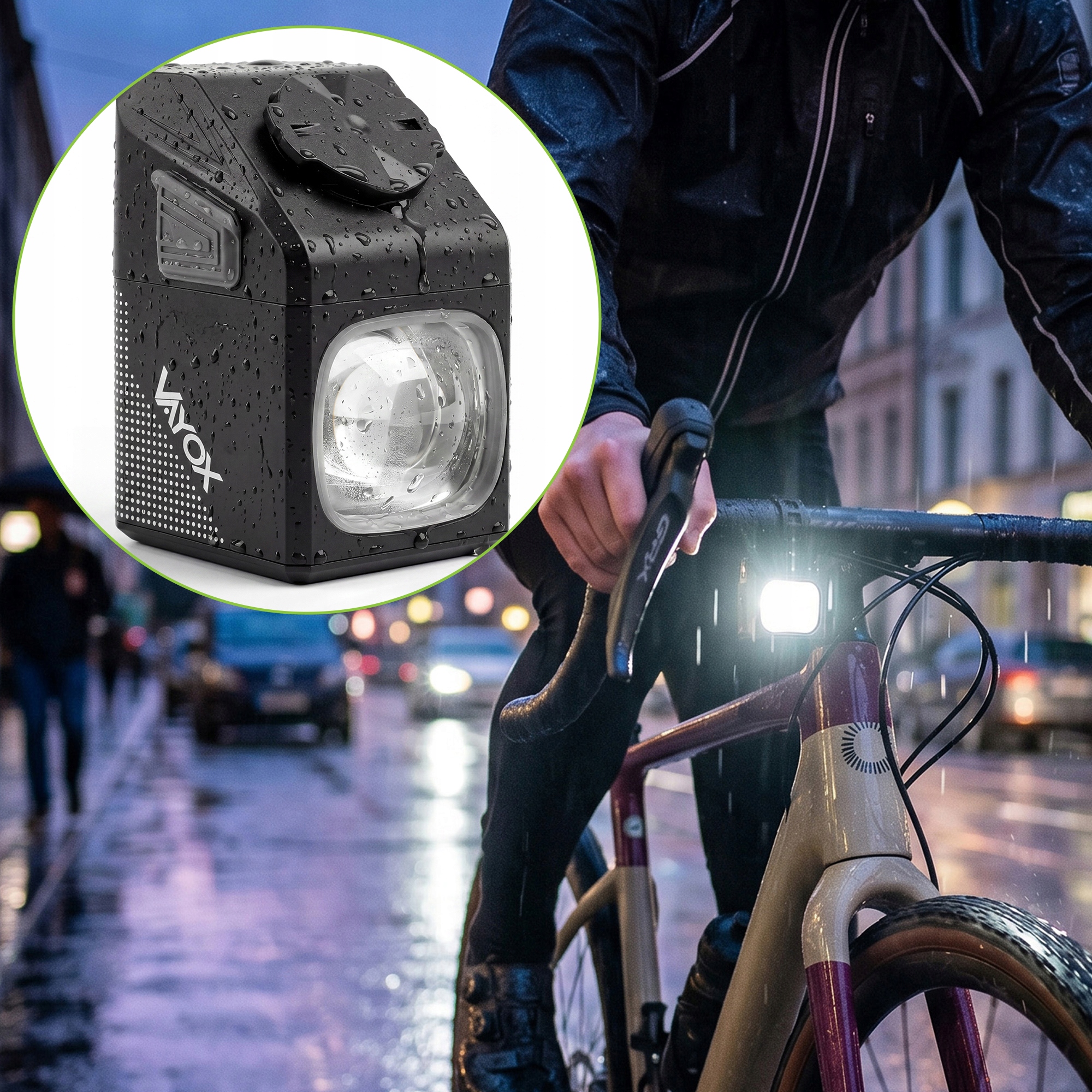Ładowanie USB-C lampki rowerowej Vayox VAF1000P i aluminiowa obudowa