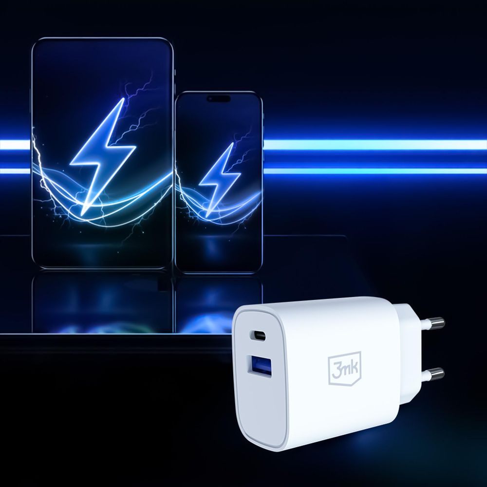 3mk FlowPower, inteligentne dopasowanie mocy, szybki port USB-C, biała