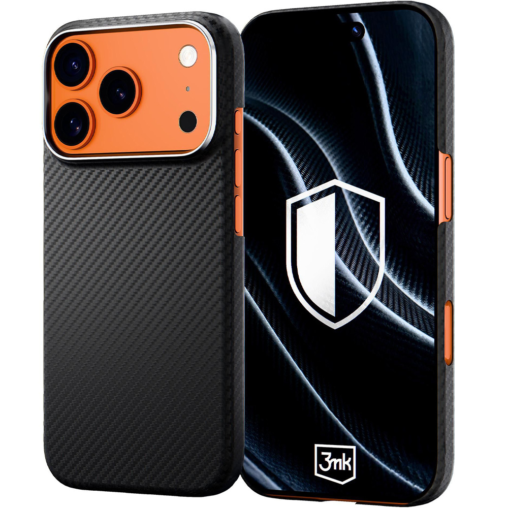 Etui aramidowe 3mk Hardy Aramid MagCase do MagSafe do iPhone 17 Pro Max, czarne
