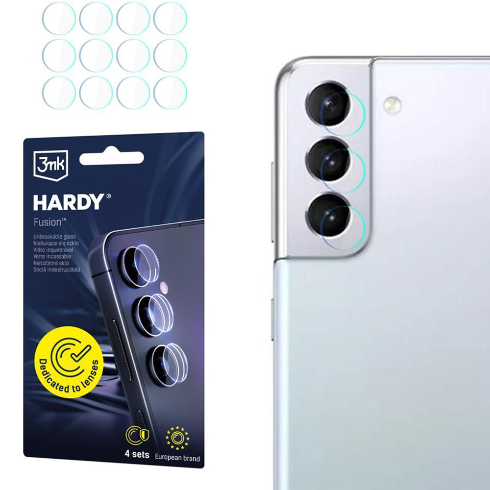 4x Szkło hybrydowe na soczewki aparatu, 3mk Hardy Fusion Lens Protection do Galaxy S22 5G