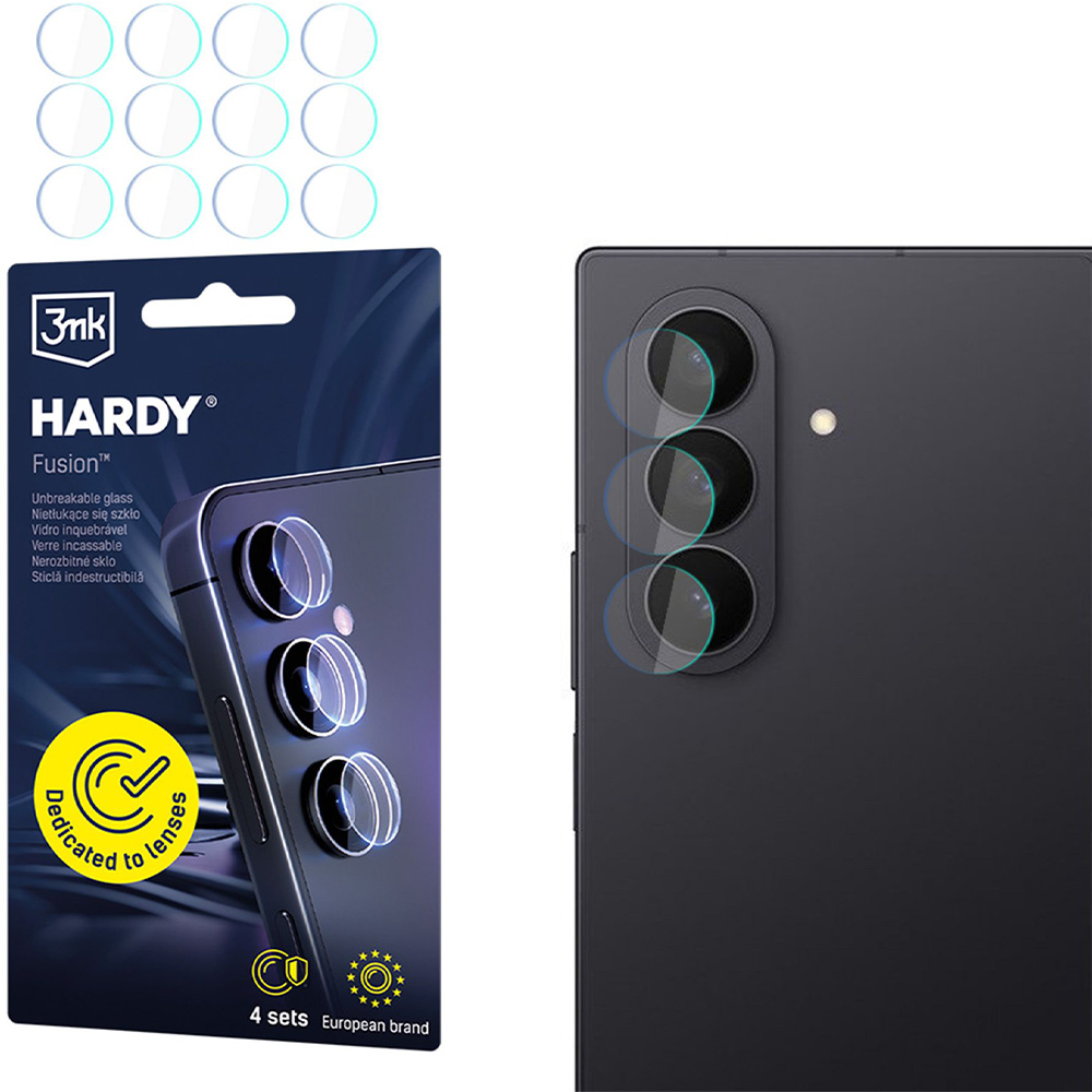 4x Szkło hybrydowe na soczewki aparatu, 3mk Hardy Fusion Lens Protection do Galaxy Z Fold8 Ultra