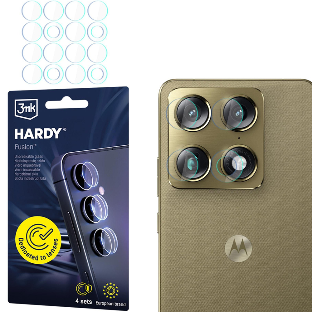 4x Szkło hybrydowe na soczewki aparatu, 3mk Hardy Fusion Lens Protection do Motorola Signature