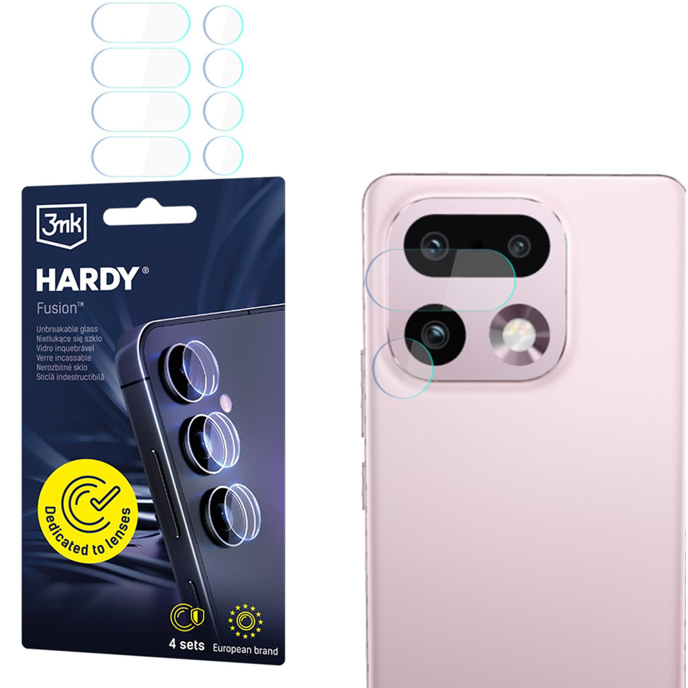 4x Szkło hybrydowe na soczewki aparatu, 3mk Hardy Fusion Lens Protection do Realme 16 Pro Plus 5G