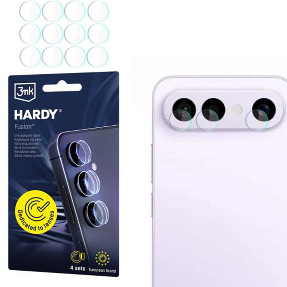4x Szkło hybrydowe na soczewki aparatu, 3mk Hardy Fusion Lens Protection do Vivo X300 FE