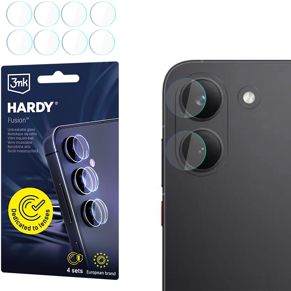 4x Szkło hybrydowe na soczewki aparatu, 3mk Hardy Fusion Lens Protection do Xiaomi POCO X8 Pro