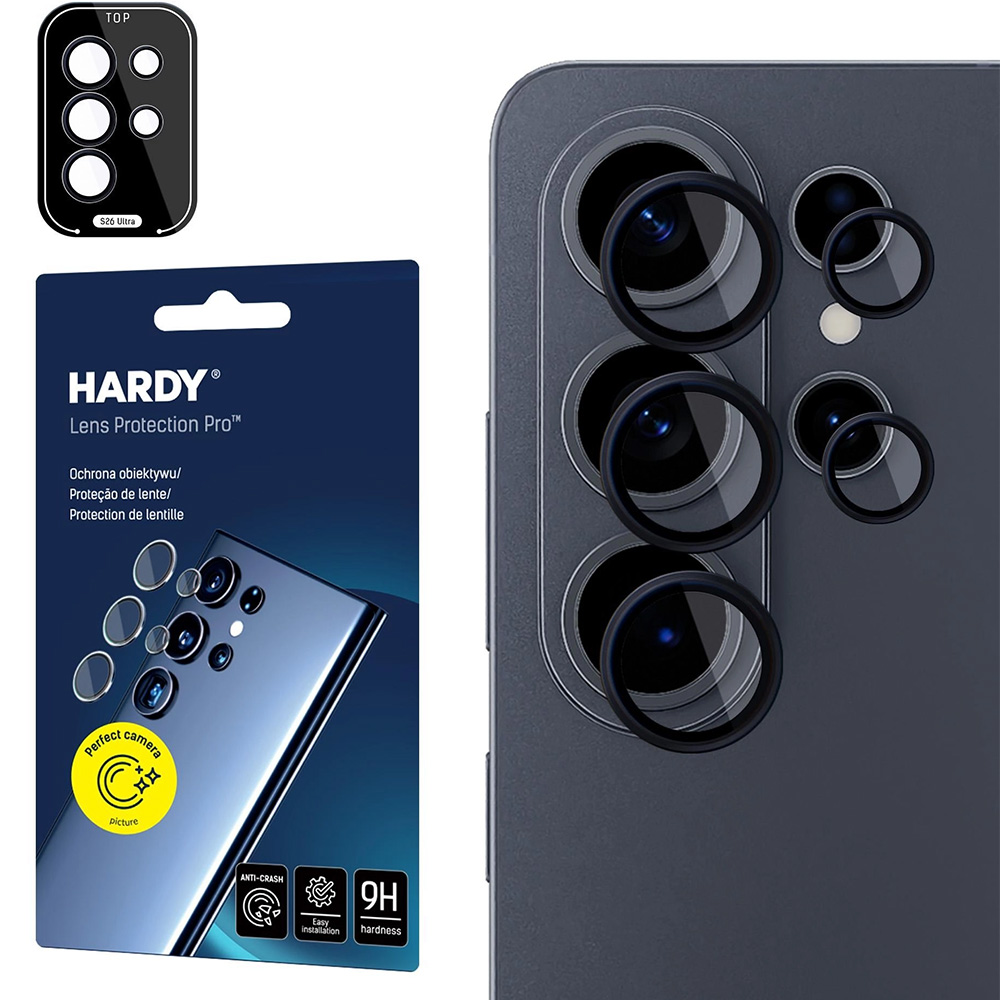 Osłony na aparat 3mk HARDY Lens Protection Pro 1 zestaw dla Galaxy S26 Ultra, czarne