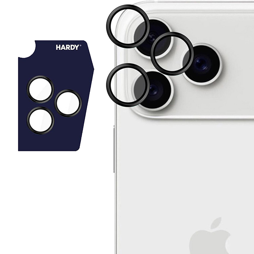 Osłony na aparat 3mk HARDY Lens Protection Pro 1 zestaw dla iPhone 17 Pro Max / iPhone 17 Pro, czarne
