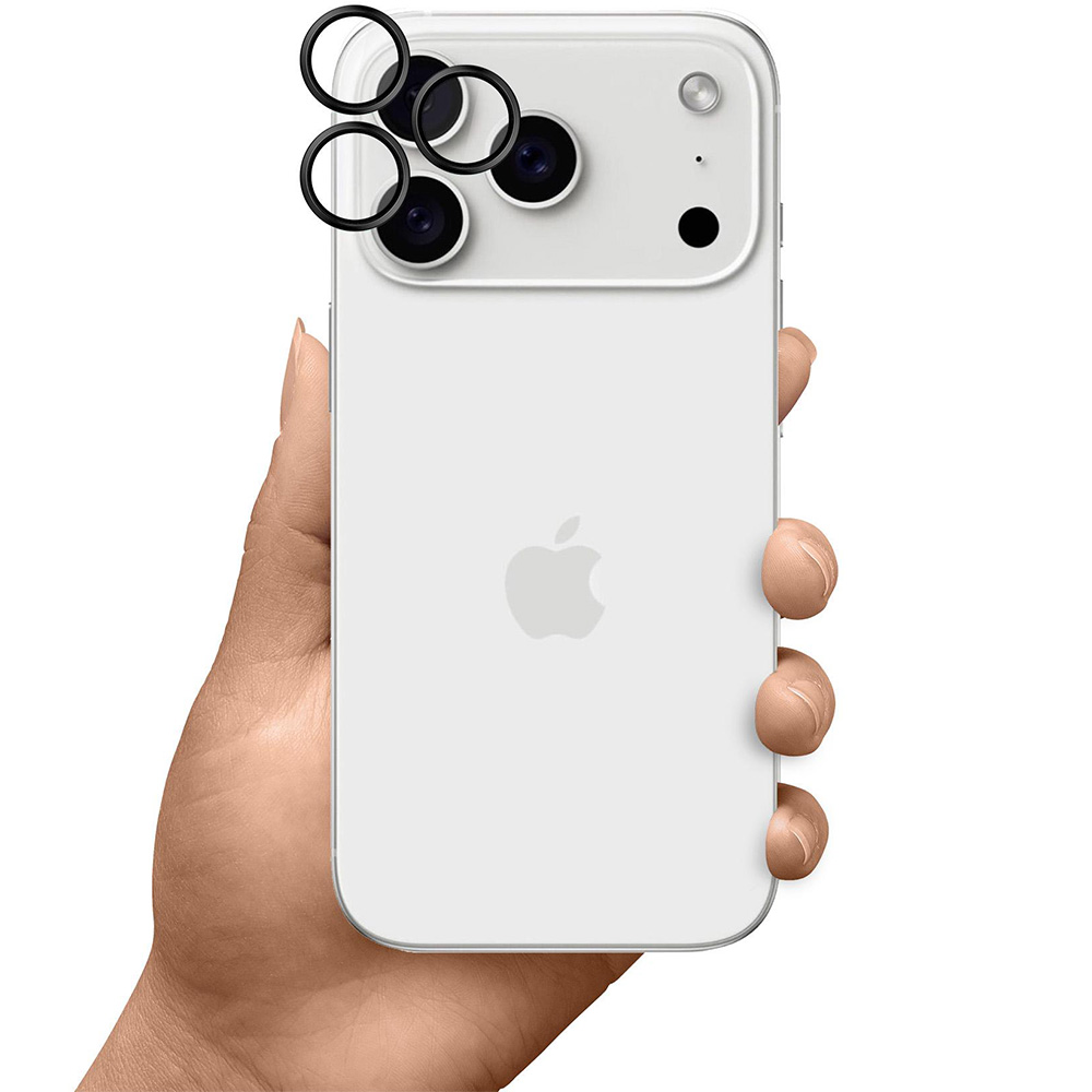 Osłony na aparat 3mk HARDY Lens Protection Pro 1 zestaw dla iPhone 17 Pro Max / iPhone 17 Pro, czarne