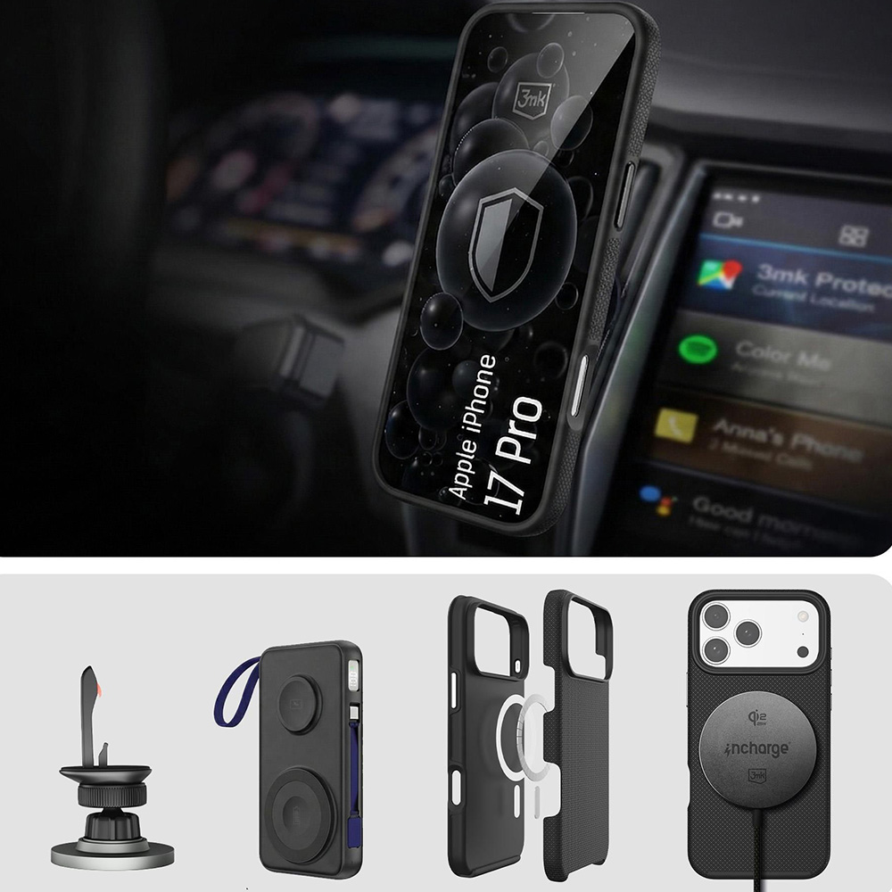 Etui 3mk Hardy Shockproof MagCase do MagSafe do iPhone 17 Pro, czarne