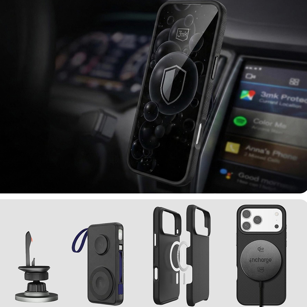 Etui 3mk Hardy Shockproof MagCase do MagSafe do iPhone 17 Pro Max, czarne
