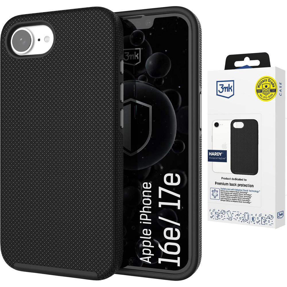 Etui 3mk Hardy Shockproof MagCase do MagSafe do iPhone 16e / 17e, czarne