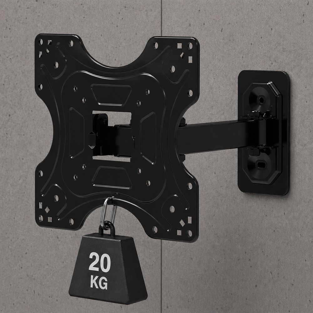 3mk Hardy SlimGrip 20, stalowa konstrukcja stabilny obraz bez przechyłów, czarny